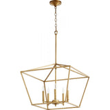 Quorum Gabriel 5 Light Chandelier 644-5-74 Gold Leaf Coastal Lighting
