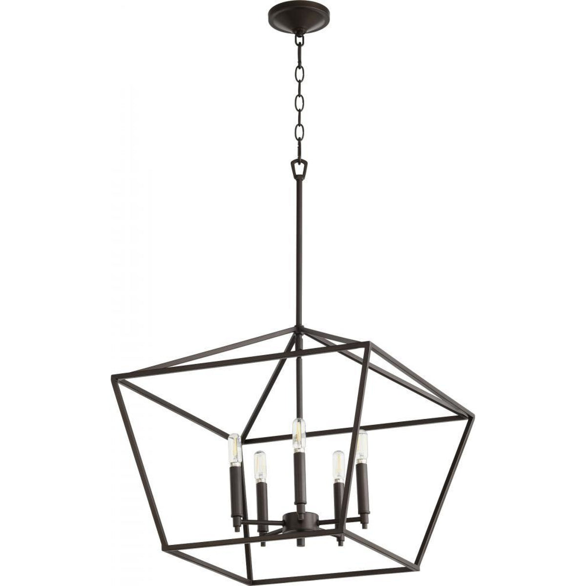 Quorum Gabriel 5 Light Chandelier 644-5-86 Oiled Bronze Coastal Lighting