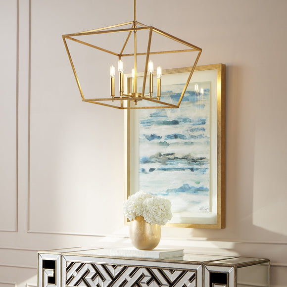 Quorum Gabriel 5 Light Chandelier 644-5-69 Coastal Lighting