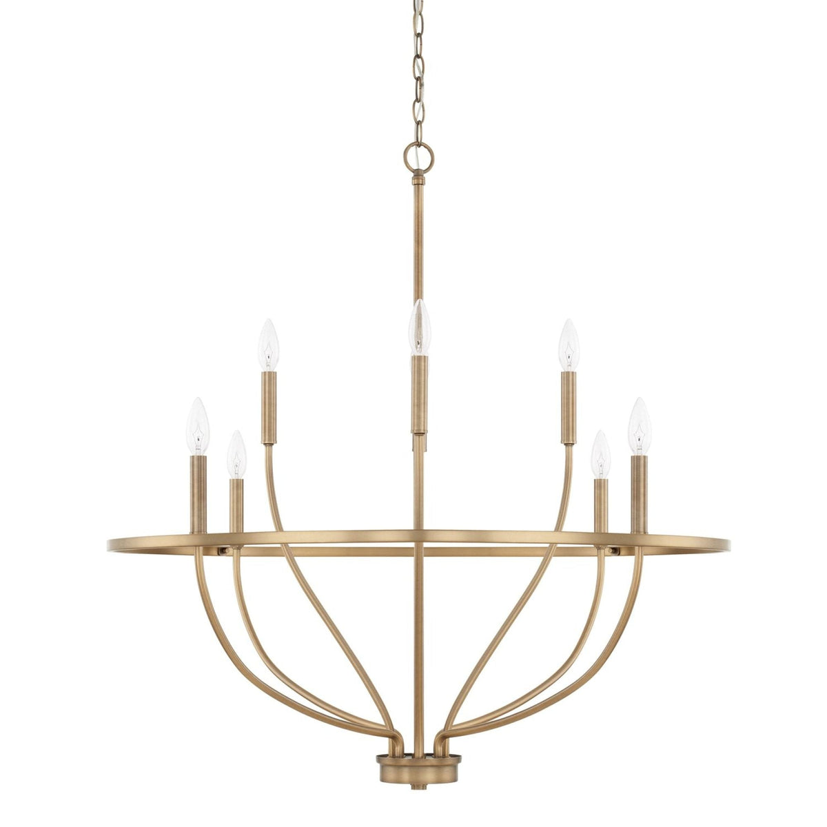 Capital Lighting Eight Light Chandelier 428581AD Coastal Lighting