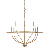 Capital Lighting Eight Light Chandelier 428581AD Coastal Lighting