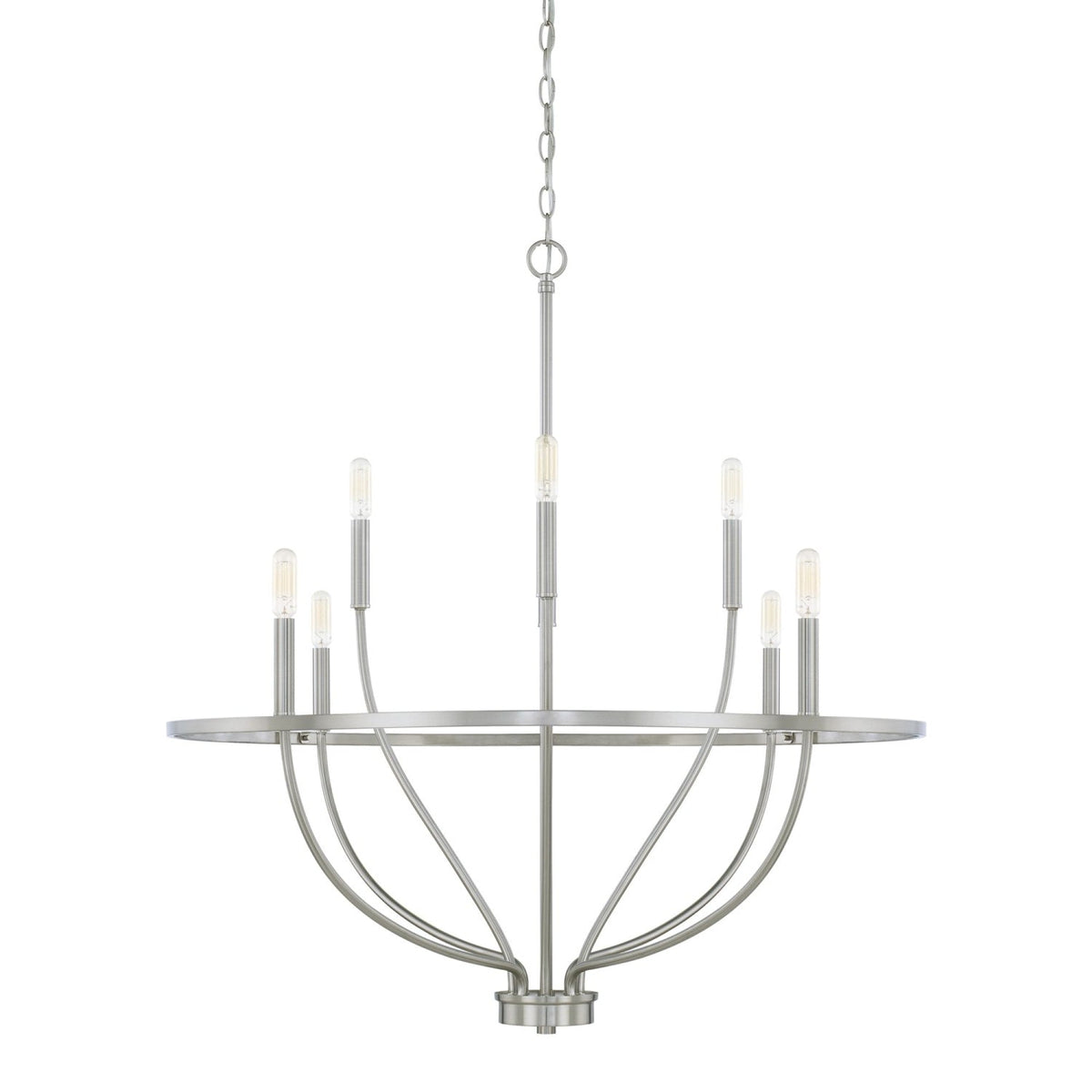 Capital Lighting Eight Light Chandelier 428581BN Coastal Lighting