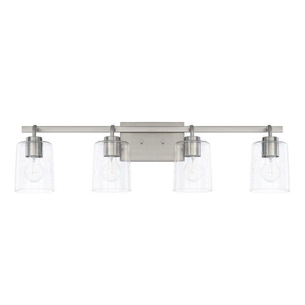 Capital Lighting Greyson Four Light Vanity Fixture 128541BN-449 Coastal Lighting