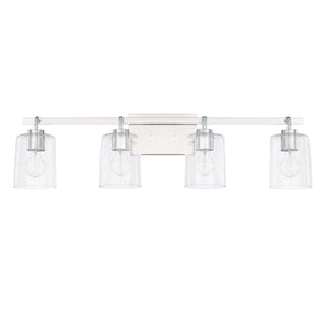 Capital Lighting Greyson Four Light Vanity Fixture 128541CH-449 Coastal Lighting