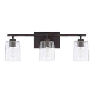 Capital Lighting Greyson Three Light Vanity Fixture 128531BZ-449 Coastal Lighting