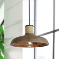 Capital Lighting Jacob 1 Light Wood Bell Pendant 340312YG Coastal Lighting