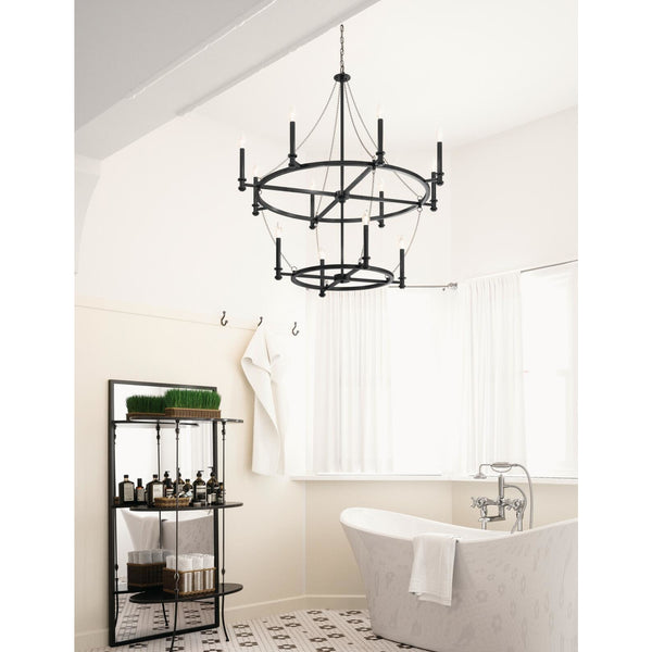 Capital Lighting Lancaster 12 Light Chandelier 528701BI Coastal Lighting