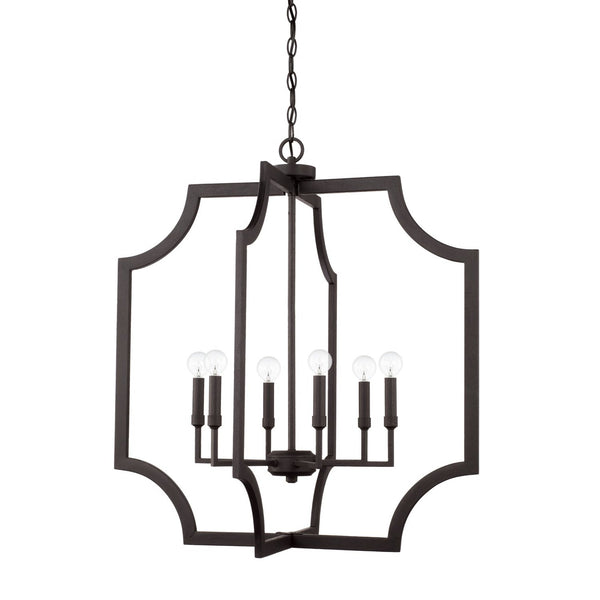 Capital Lighting Six Light Foyer Chandelier 526161BI Coastal Lighting