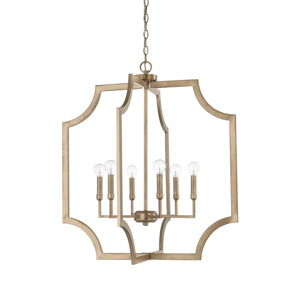 Capital Lighting Six Light Foyer Chandelier 526161AD Coastal Lighting