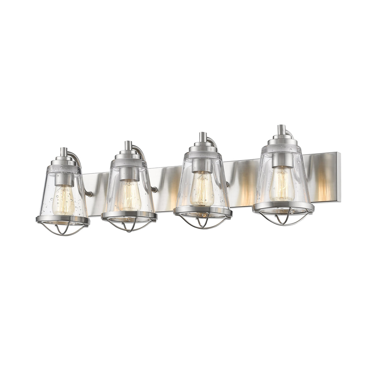 Z-Lite Mariner 4 Light Vanity 444-4V-BN Brushed Nickel Coastal Lighting