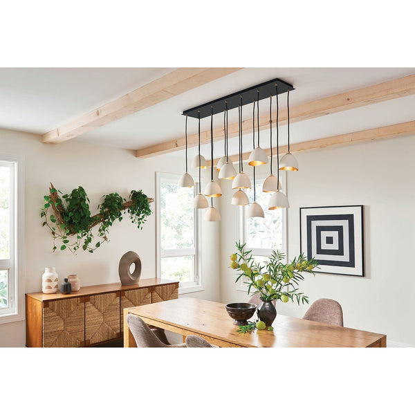 Hinkley Nula Fourteen Light Linear Chandelier 35909SHW Coastal Lighting