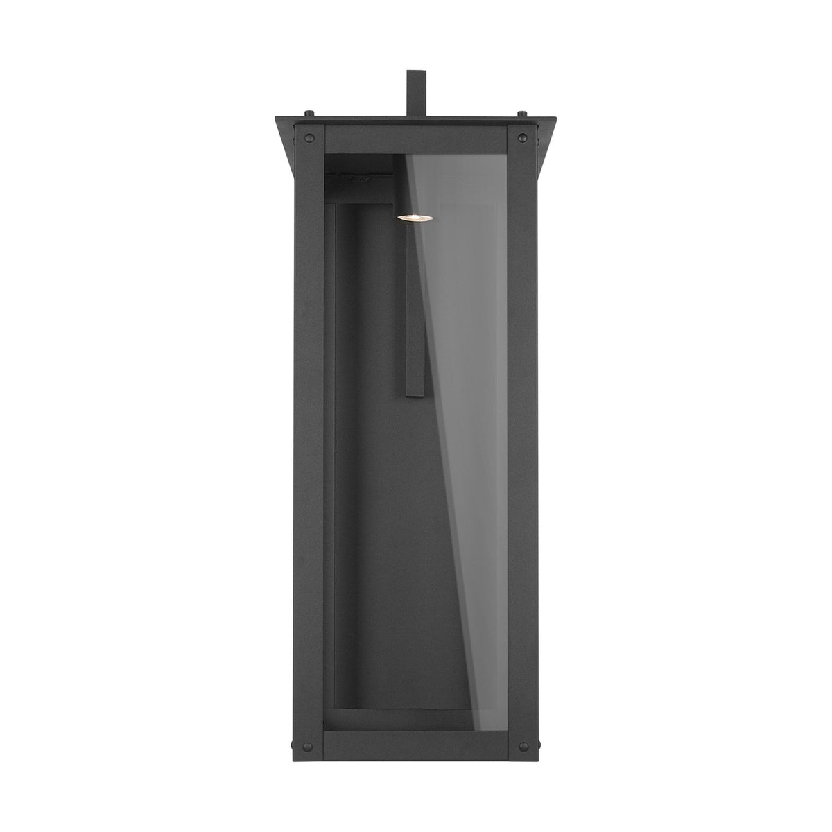 Capital Lighting One Light Outdoor Wall Lantern 934642BK-GL Coastal Lighting