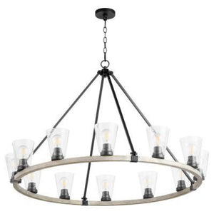 Quorum Paxton 12 Light Chandelier - NR/WO 63-12-6941 Coastal Lighting
