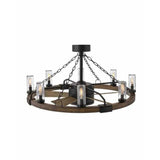 Hinkley Sawyer Outdoor Chandelier with 28 LED Fan 902928FMB-LWD Coastal Lighting