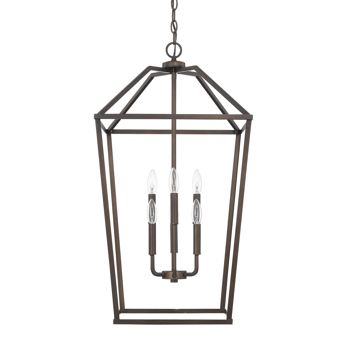 Capital Lighting Six Light Foyer Pendant 522761BZ Coastal Lighting