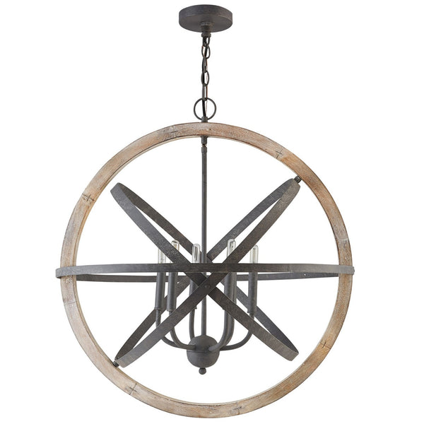 Capital Lighting Six Light Pendant 330561IW Coastal Lighting