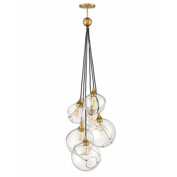 Hinkley Sky 6 Light Multi Tier Chandelier 30306HBR Coastal Lighting