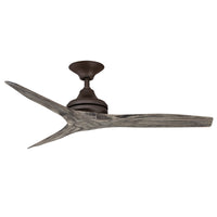 Fanimation Spitfire Matte Greige Ceiling Fan with Weathered Wood Blades MA6721BGR/B6720-48WE 48 / Without a Light Kit / Standard 4.5 Downrod