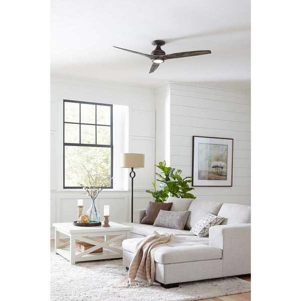 Fanimation Spitfire Matte Greige Ceiling Fan with Weathered Wood Blades MA6721BGR/B6720-48WE Coastal Lighting