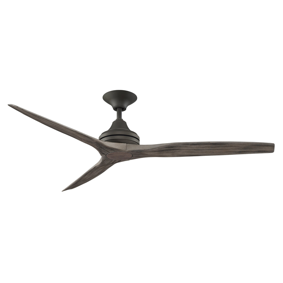 Fanimation Spitfire Matte Greige Ceiling Fan with Weathered Wood Blades MA6721BGR/B6720-48WE Coastal Lighting