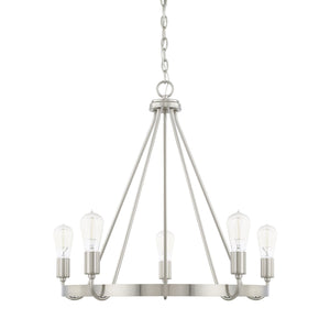Capital Lighting Six Light Chandelier 420061BN Coastal Lighting