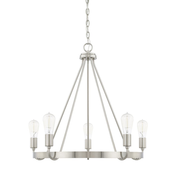 Capital Lighting Six Light Chandelier 420061BN Coastal Lighting