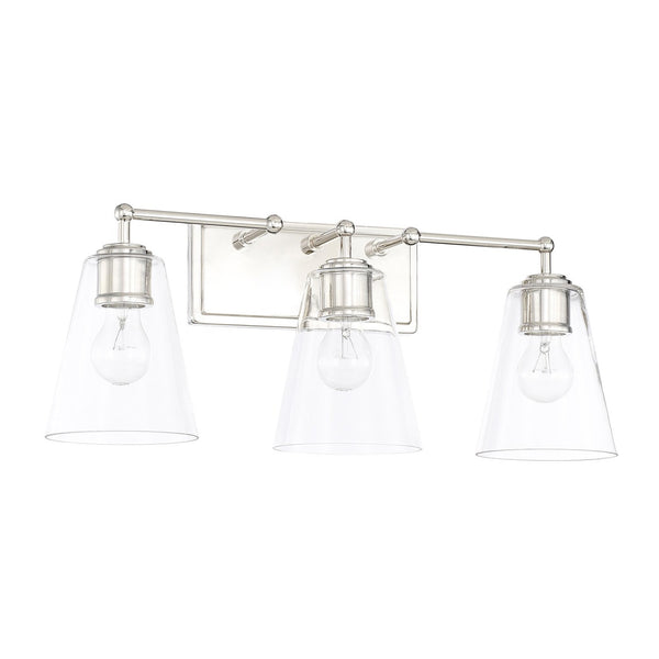 Capital Lighting Three Light Vanity 121731PN-431 Coastal Lighting