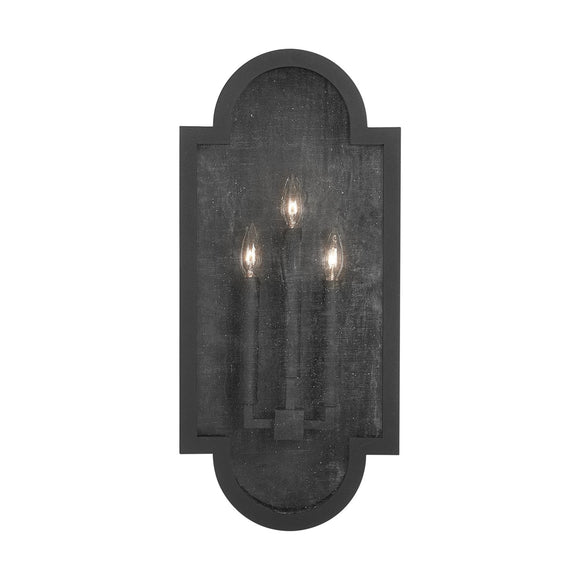 Capital Lighting Three Light Wall Mount 934531BK Coastal Lighting