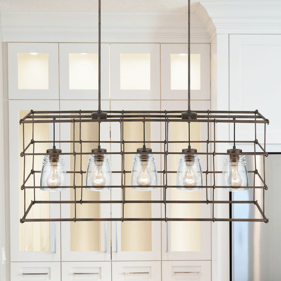 Capital Lighting Turner Five Light Island Chandelier 829751NG-462 Coastal Lighting