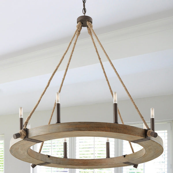 Capital Lighting Tybee Eight Light Chandelier 429681NG Coastal Lighting