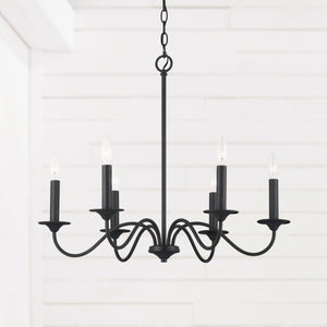 Capital Lighting Vincent 6 Light Chandelier 437261BI Coastal Lighting
