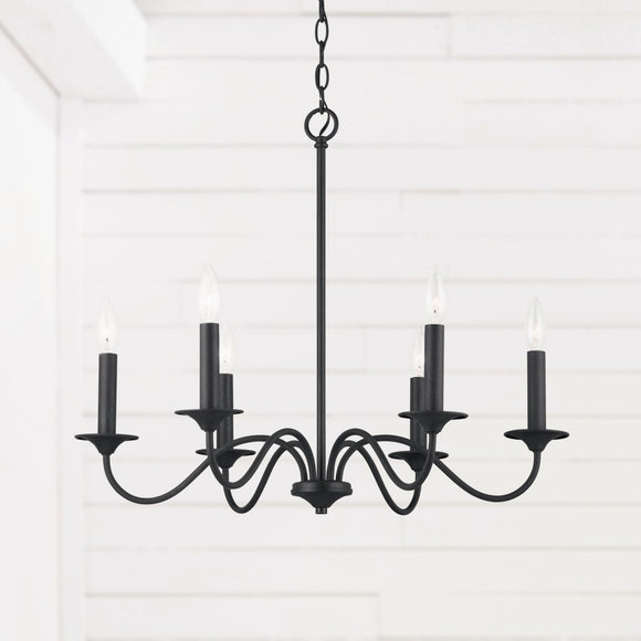 Capital Lighting Vincent 6 Light Chandelier 437261BI Coastal Lighting