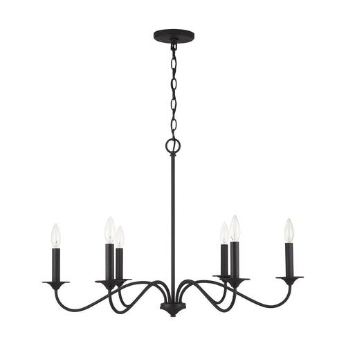 Capital Lighting 6 Light Chandelier 437262BI Coastal Lighting