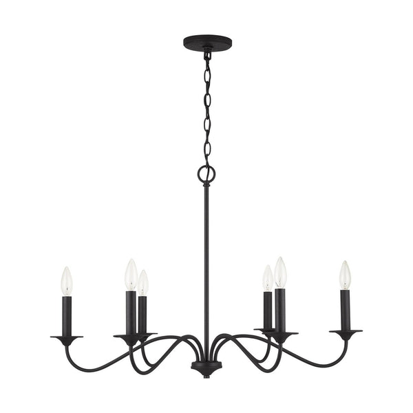 Capital Lighting 6 Light Chandelier 437262BI Coastal Lighting