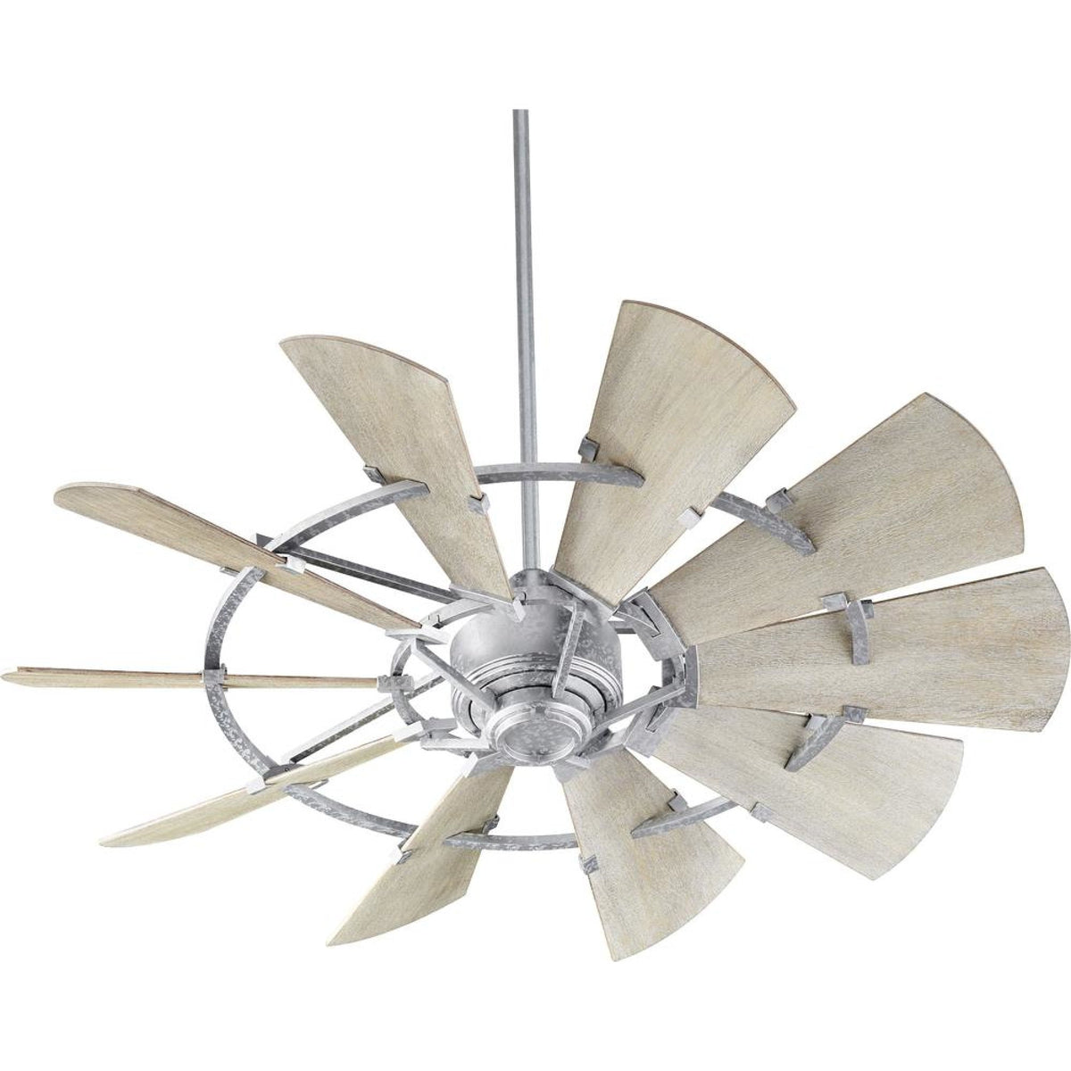 Quorum Windmill Ceiling Fan - Galvanized - Outdoor 195210-9 52 inch Coastal Lighting