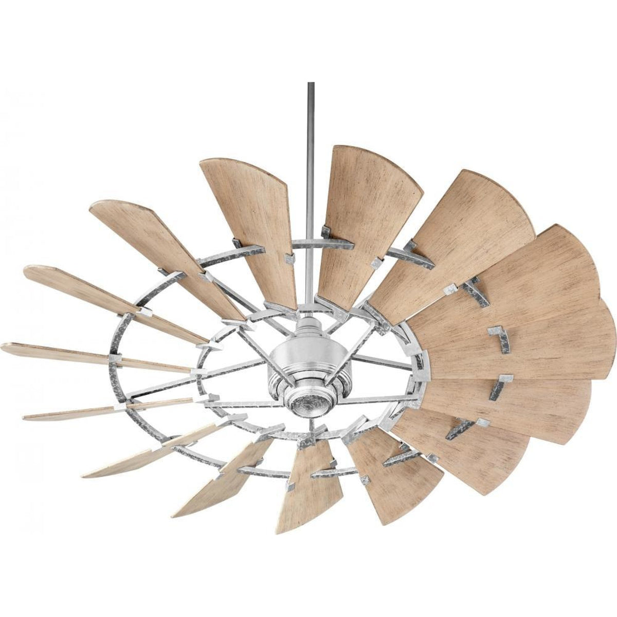Quorum Windmill Ceiling Fan - Galvanized - Outdoor 196010-9 60 inch Coastal Lighting