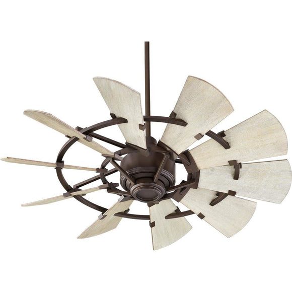 Quorum Windmill Ceiling Fan - Oiled Bronze - Outdoor 194410-86 44 inch Coastal Lighting