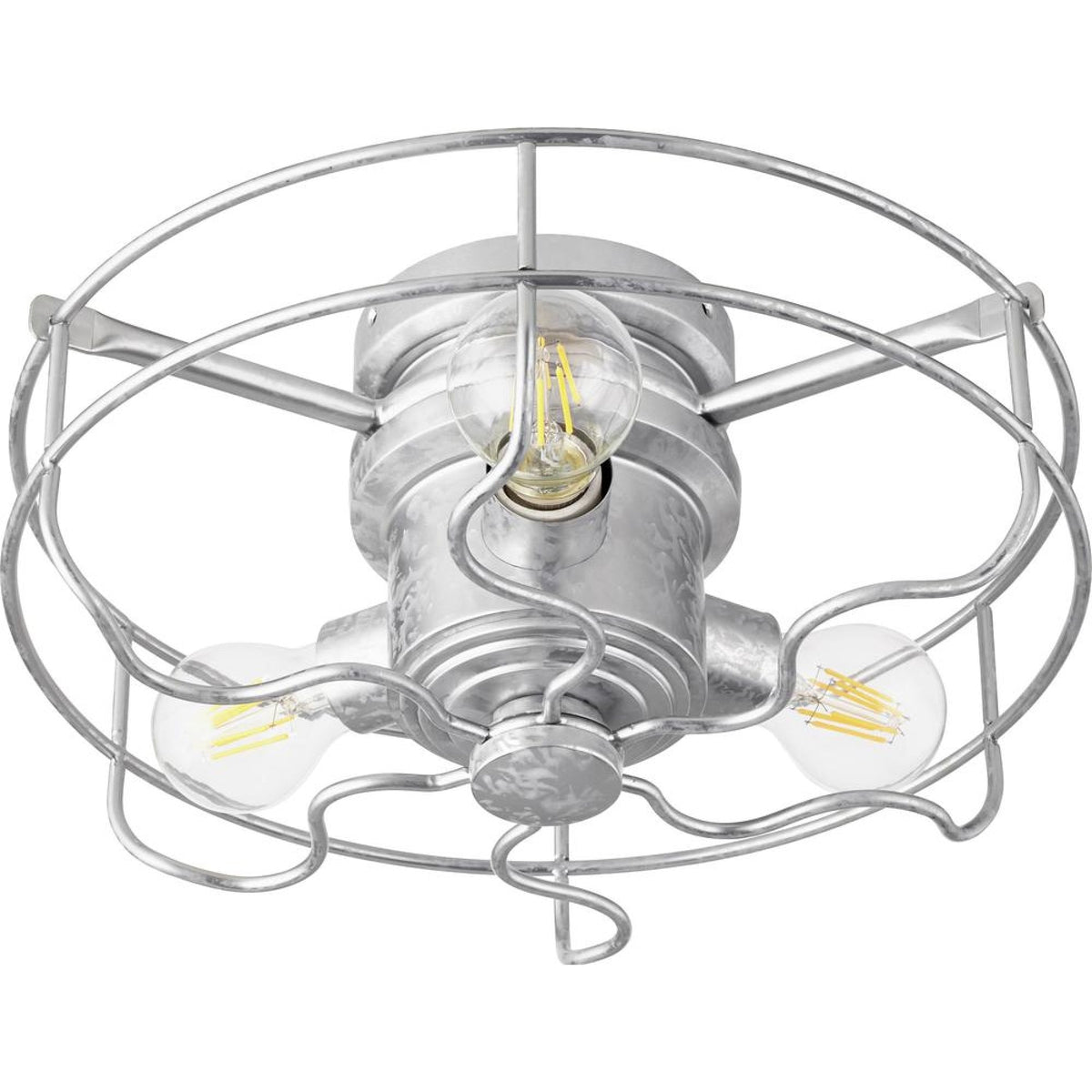 Quorum Windmill Fan Open Cage Light Kit - Galvanized 1905-9 Coastal Lighting